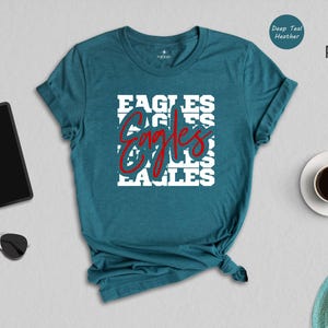 Eagles Mascot Shirt Casual Tee, Soft Cotton Blend, Eco-Friendly Print (Preshrunk Cotton, Sizes S-XXL) image 4