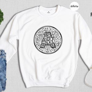 Art Teacher Shirt Eco-Friendly Cotton: Soft Comfortable Fit, Digital Ink Print (Preshrunk Fabric, Everyday Wear Sizes) immagine 8
