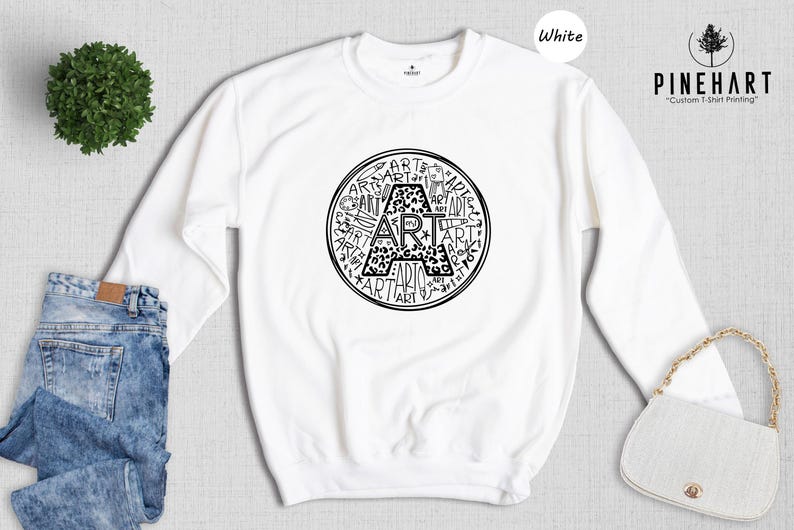 Art Teacher Shirt Eco-Friendly Cotton: Soft Comfortable Fit, Digital Ink Print (Preshrunk Fabric, Everyday Wear Sizes) immagine 8