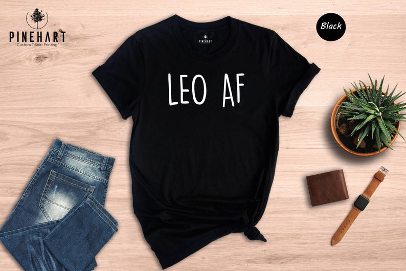 Leo Zodiac Shirt - Casual Astrology Tee, Eco-Friendly Recycled Cotton Blend - Soft Fit, Durable Print, Gift For Leo Lovers image 3