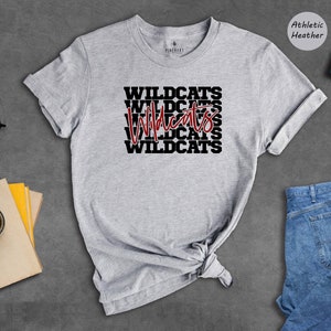 Wildcats Team Mascot T-Shirt, Wildcats Team Gift, Wildcats Football Tee, Wildcats Fan Gift, Wildcats School Shirt, Wildcats School Spirit