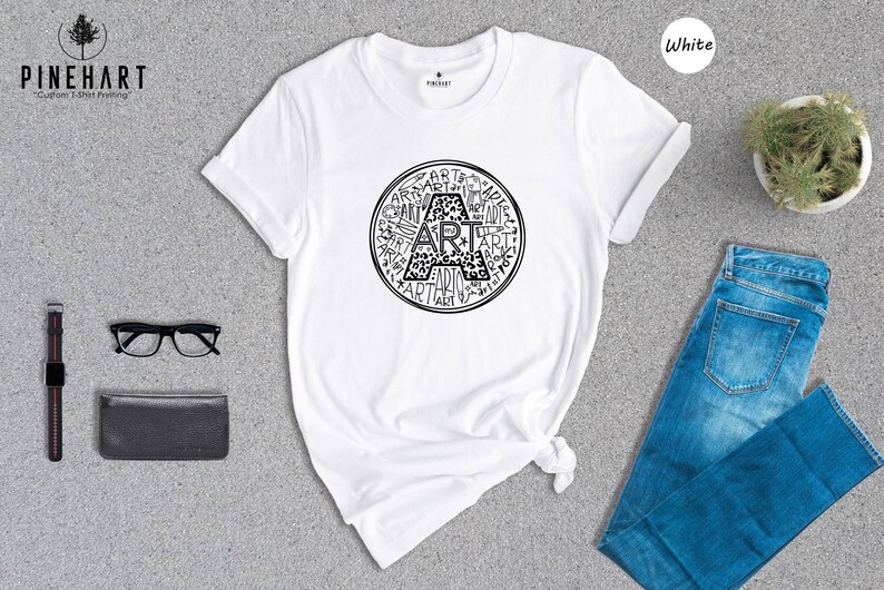 Art Teacher Shirt Eco-Friendly Cotton: Soft Comfortable Fit, Digital Ink Print (Preshrunk Fabric, Everyday Wear Sizes) immagine 4