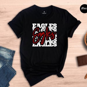 Eagles Mascot Shirt Casual Tee, Soft Cotton Blend, Eco-Friendly Print (Preshrunk Cotton, Sizes S-XXL) image 7