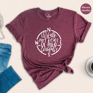 Faith Inspired Shirt Christian Tee: Scripture Quote Design, Soft Cotton Eco Friendly Apparel (Heat Transfer or Digital Ink, S-XXL)