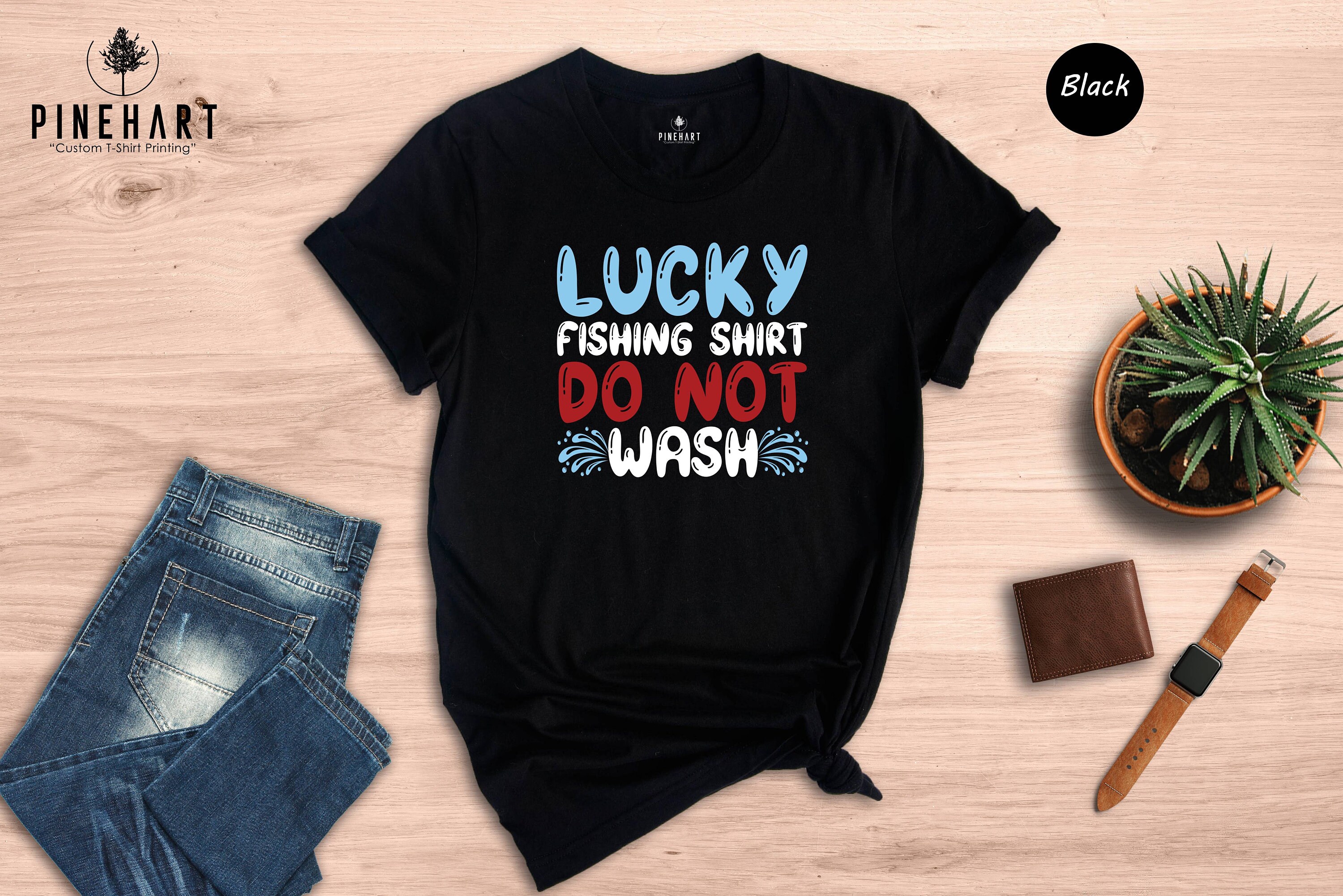 This Is My Lucky Fishing Do Not Wash Funny Fishing Men's T-Shirt 