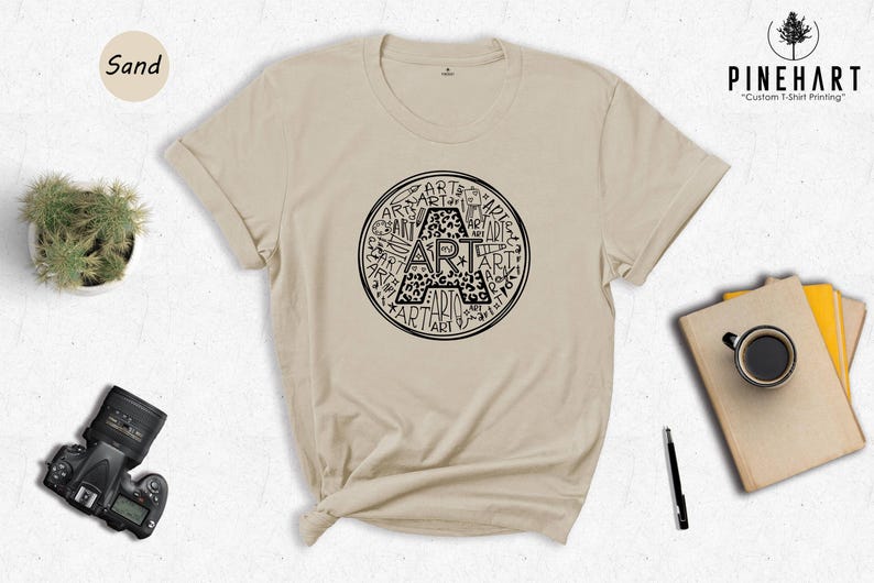 Art Teacher Shirt Eco-Friendly Cotton: Soft Comfortable Fit, Digital Ink Print (Preshrunk Fabric, Everyday Wear Sizes) immagine 3