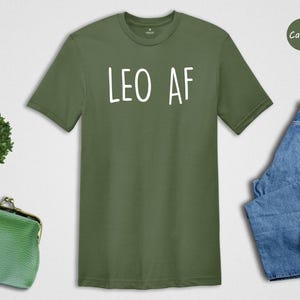 Leo Zodiac Shirt - Casual Astrology Tee, Eco-Friendly Recycled Cotton Blend - Soft Fit, Durable Print, Gift For Leo Lovers image 1