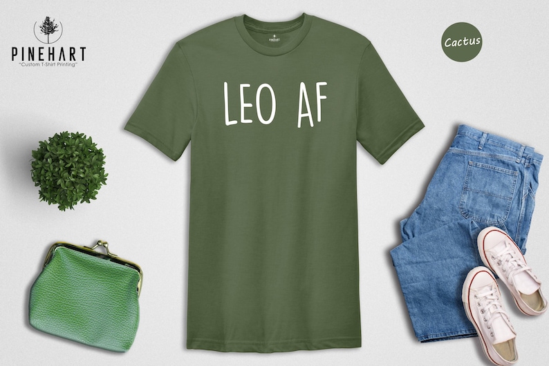 Leo Zodiac Shirt - Casual Astrology Tee, Eco-Friendly Recycled Cotton Blend - Soft Fit, Durable Print, Gift For Leo Lovers image 1