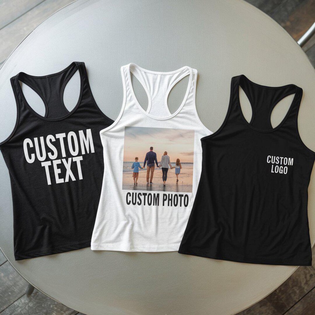 Custom Photo Tank Top, Personalize Tank Top, Custom Design Tank, Custom ...