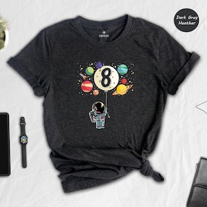 8th Birthday Shirt, Astronaut Party, Space Birthday Party, Birthday Boy Gift, Space Birthday Shirt, 2018 Birthday Gift