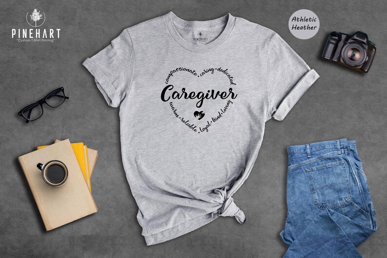Symbol Of Strength Tee: Caregiver Heart Graphic - Eco Friendly Cotton, Unisex Sizes S-XXL, Soft Comfortable Shirt image 7