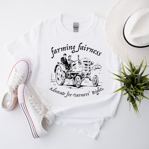 Chemise Farming Fairness, Chemise Défenseur des droits des agriculteurs, Chemise Droits des agriculteurs, Chemise protégez votre agriculteur local, T-shirt Soutenir les agriculteurs