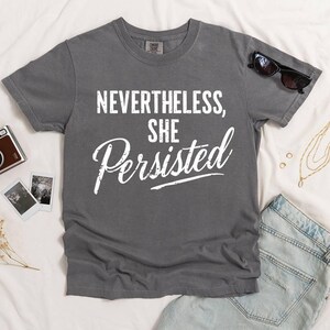 Ring Spun Cotton Tee - Feminism Support Shirt - Soft Comfortable Fabric, Garment Dyed, Equal Rights Apparel image 3