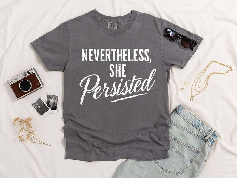 Ring Spun Cotton Tee - Feminism Support Shirt - Soft Comfortable Fabric, Garment Dyed, Equal Rights Apparel image 3