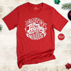 Camiseta unisex - Camiseta navideña para maestros - Diseño Jolliest Bunch, materiales sostenibles, cómoda para usar a diario imagen 1