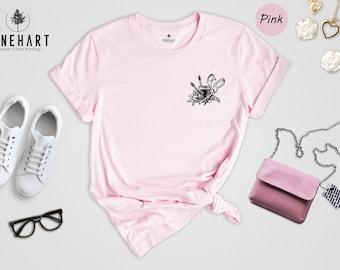 Camiseta de bolsillo para mamás - Regalo para amantes de la costura - Bolsillo funcional, algodón hilado en anillo suave, cómoda para uso diario