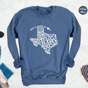 Texas State Shirt, Texas State Map Sweatshirt, Texas Travel Gifts, Texas State Home Hoodie, Texas Apparel, Texas Hoodie