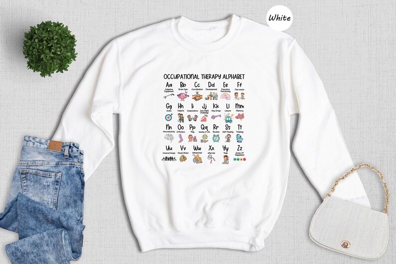 Occupational Therapy Alphabet Shirt, OT Student Gift, Funny Therapist Appreciation Tee, Pediatric OT Grad Shirt image 8