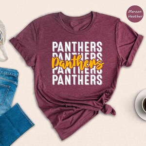 School Team Spirit Shirt: Panther Mascot Design - Ringspun Cotton, Preshrunk, Game Day Apparel image 4