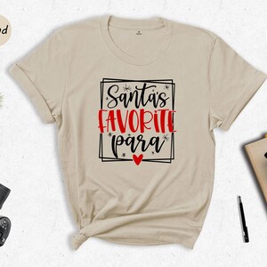 Santas Favorite Para Shirt Holiday Tee: Eco Friendly Christmas Apparel, Durable Vinyl (Heat Pressed Design, S-XXL Sizes) image 7