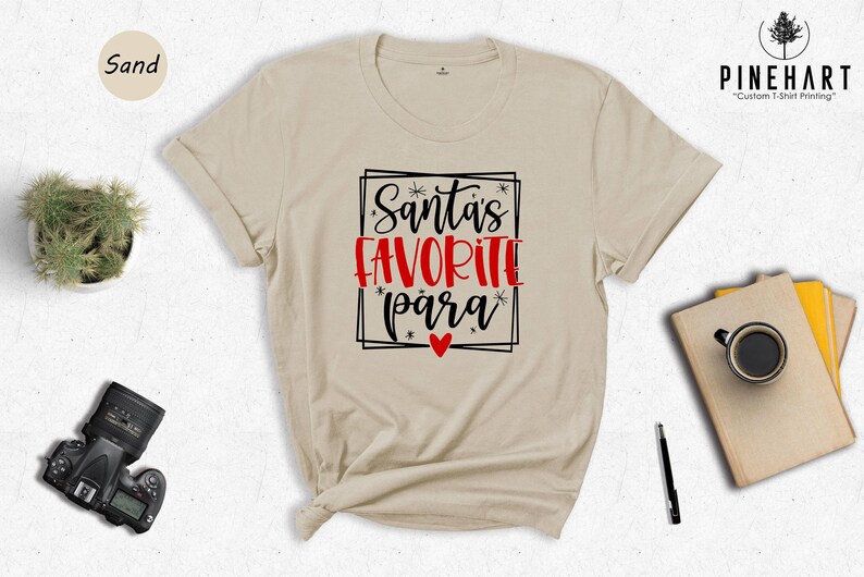 Santas Favorite Para Shirt Holiday Tee: Eco Friendly Christmas Apparel, Durable Vinyl (Heat Pressed Design, S-XXL Sizes) image 7