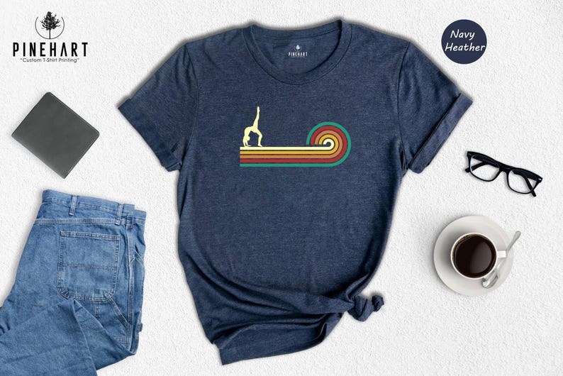Gymnastics Shirt Vintage Style: Retro Heather Cotton Tee, Eco Friendly Print | Unisex S-XXL, Durable Design image 2