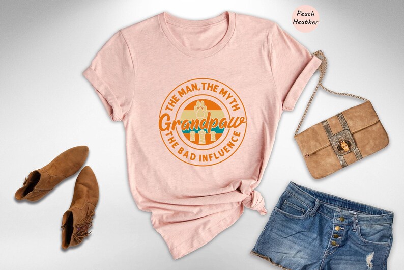 Grandpaw Dog Dad Funny Shirt - Casual Unisex Tee, Soft Ringspun Cotton, Pet Grandpa Gift, Family Bond Apparel afbeelding 4