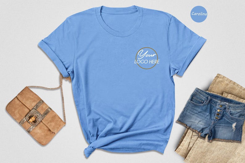 Design Your Own Tee Custom Printed Shirt: Personalized Logo Apparel, Heather Cotton Blend (Multiple Sizes, Upload Design) image 4