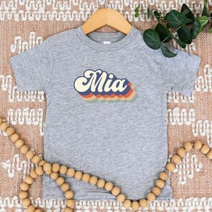 Retro Kids Name Shirt, Personalized Kids Shirt, Personalized Girl Name Shirt, Custom Name Boy Girl Shirt, Custom Girl Tee, Custom Boy Tee