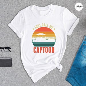Funny Pontoon Boat Shirt - Retro Lake Life Tee - Unisex S-XXL, Preshrunk Cotton, Boating Humor Apparel image 2
