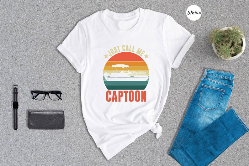 Funny Pontoon Boat Shirt - Retro Lake Life Tee - Unisex S-XXL, Preshrunk Cotton, Boating Humor Apparel image 2