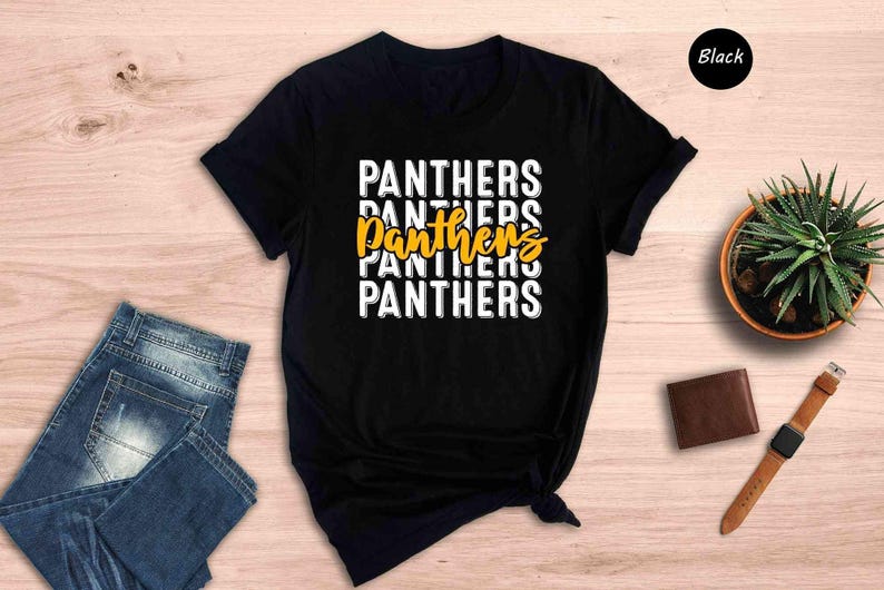 School Team Spirit Shirt: Panther Mascot Design - Ringspun Cotton, Preshrunk, Game Day Apparel image 7