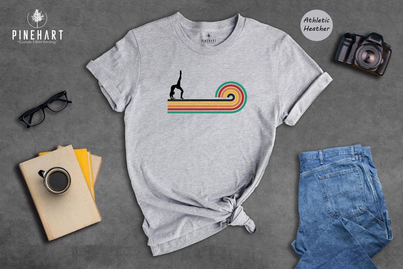 Gymnastics Shirt Vintage Style: Retro Heather Cotton Tee, Eco Friendly Print | Unisex S-XXL, Durable Design image 7