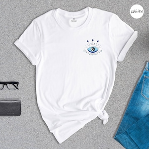 Evil Eye Shirt, All Seeing Eye Tee, Pocket Eye T-Shirt, With Eye Shirt, Positive Shirt, Moon Shirt, Celestial T-Shirt