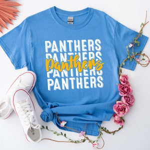 Team Mascot T-Shirt, Panthers Team Shirt, Panthers Team Spirit, Panthers Fan Gift, Panthers School Tee, Panthers Carolina Shirt