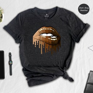 Black Queen Melanin Shirt: Heritage Pride Apparel, Dripping Lips Graphic (Soft Cotton Blend, Unisex Sizes, Empowerment) image 7