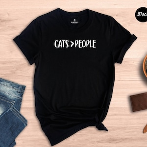 Cat Lover Shirt Casual Tee: Vibrant Cat Mom Design, Eco Friendly Heather Blend (Soft Cotton, Durable Print, Multiple Sizes) image 3