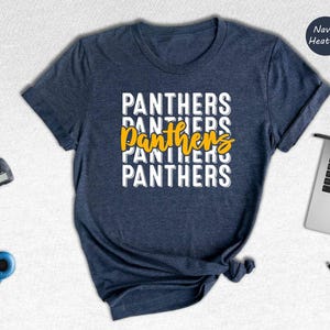 School Team Spirit Shirt: Panther Mascot Design - Ringspun Cotton, Preshrunk, Game Day Apparel image 6