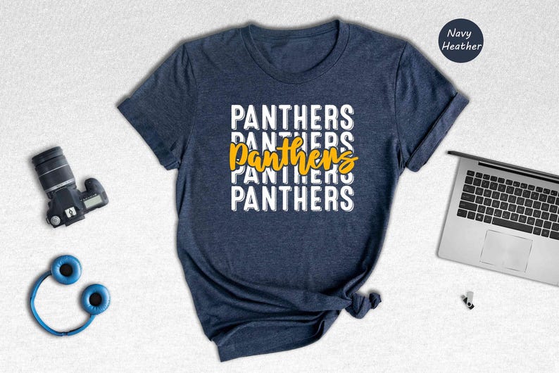 School Team Spirit Shirt: Panther Mascot Design - Ringspun Cotton, Preshrunk, Game Day Apparel image 6