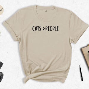 Cat Lover Shirt Casual Tee: Vibrant Cat Mom Design, Eco Friendly Heather Blend (Soft Cotton, Durable Print, Multiple Sizes) image 5