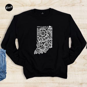 Travel Hoodie Map Sweatshirt - Indiana State Design, Eco Friendly Cotton Blend - Unisex Fit, Soft Durable Material, Casual Wear