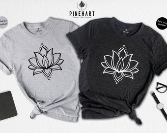 Lotus Flower Shirt, Lotus Tee, Namaste T-Shirt, Mandala Tee, Spiritual Gift, Meditation Shirt, Lotus Flower Gift, Yoga Tee