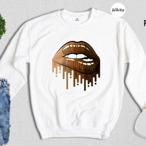 Black Queen Melanin Shirt: Heritage Pride Apparel, Dripping Lips Graphic (Soft Cotton Blend, Unisex Sizes, Empowerment) image 8