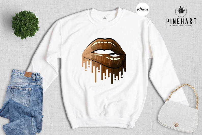 Black Queen Melanin Shirt: Heritage Pride Apparel, Dripping Lips Graphic (Soft Cotton Blend, Unisex Sizes, Empowerment) image 8