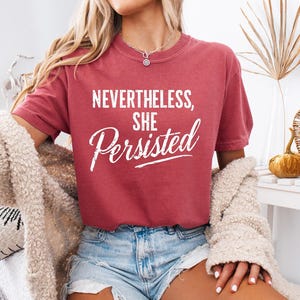 Ring Spun Cotton Tee - Feminism Support Shirt - Soft Comfortable Fabric, Garment Dyed, Equal Rights Apparel image 1