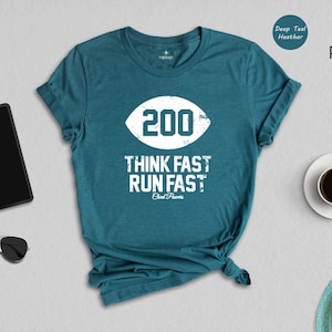 Think Fast Run Fast Chad Powers Football Shirt, Retro 200 Vintage Sports Tee, Funny Motivational Gift for Him