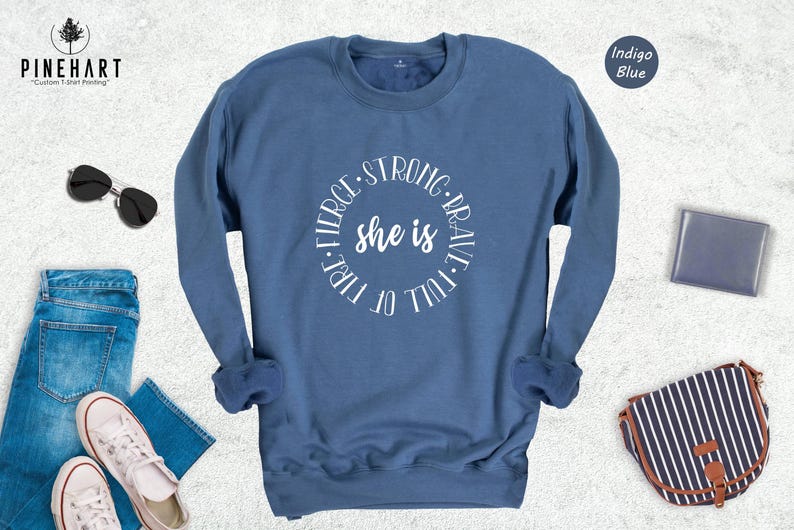Strong Woman Shirt Empowering Tee: Feminist Fire Spirit Graphic, Eco Friendly Cotton Blend (Multiple Sizes, Durable Print) image 4