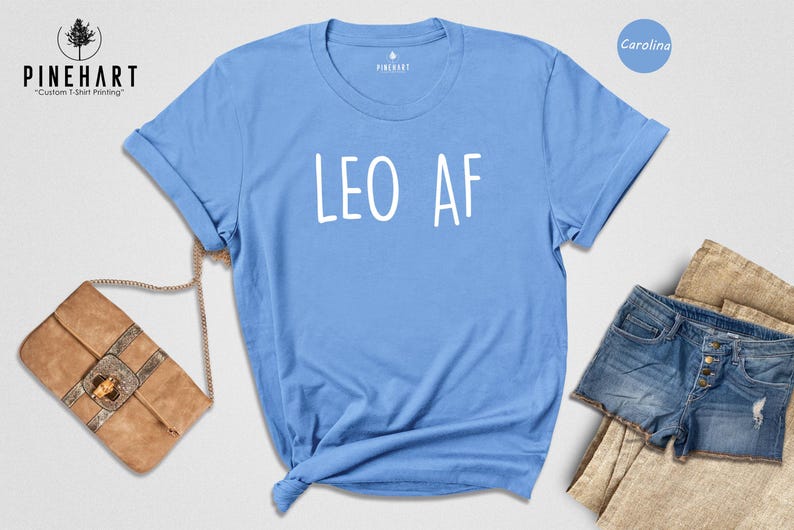 Leo Zodiac Shirt - Casual Astrology Tee, Eco-Friendly Recycled Cotton Blend - Soft Fit, Durable Print, Gift For Leo Lovers image 4