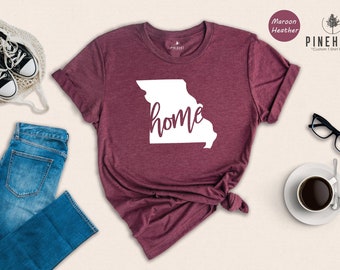 Missouri State Shirts, Missouri State Map Shirt, Missouri Travel Gifts, Missouri Clothing, Missouri Home Sweatshirt, Missouri Apparel