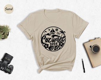 Cozumel 2026 T Shirt: Island Life Design - Soft Cotton Blend, Vacation Wear, Multiple Sizes